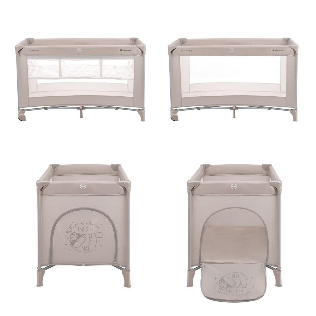 REISEBETT So Gifted Plus beige zwei Ebenen, Spielbogen, Wickelauflage, Räder - Beige, Kunststoff (60/120cm) - Kikka boo