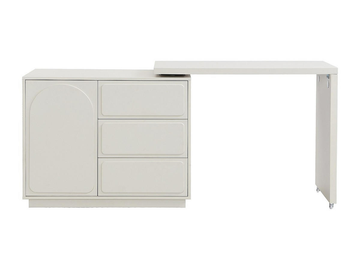 SCHMINKTISCH - 98 cm, 168 cm x 40 cm - holz - beige Velanto - Beige, Holz (98/78.5/40cm) - Vente-Unique