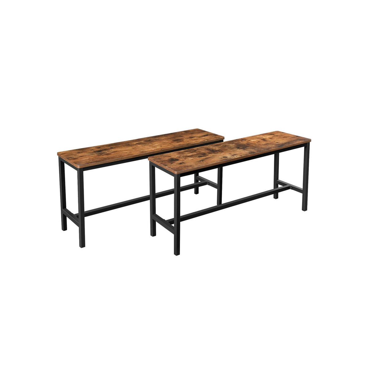 SITZBANK 2ER-SET - Braun, Holzwerkstoff (32.5/50/108cm) - Hansiro