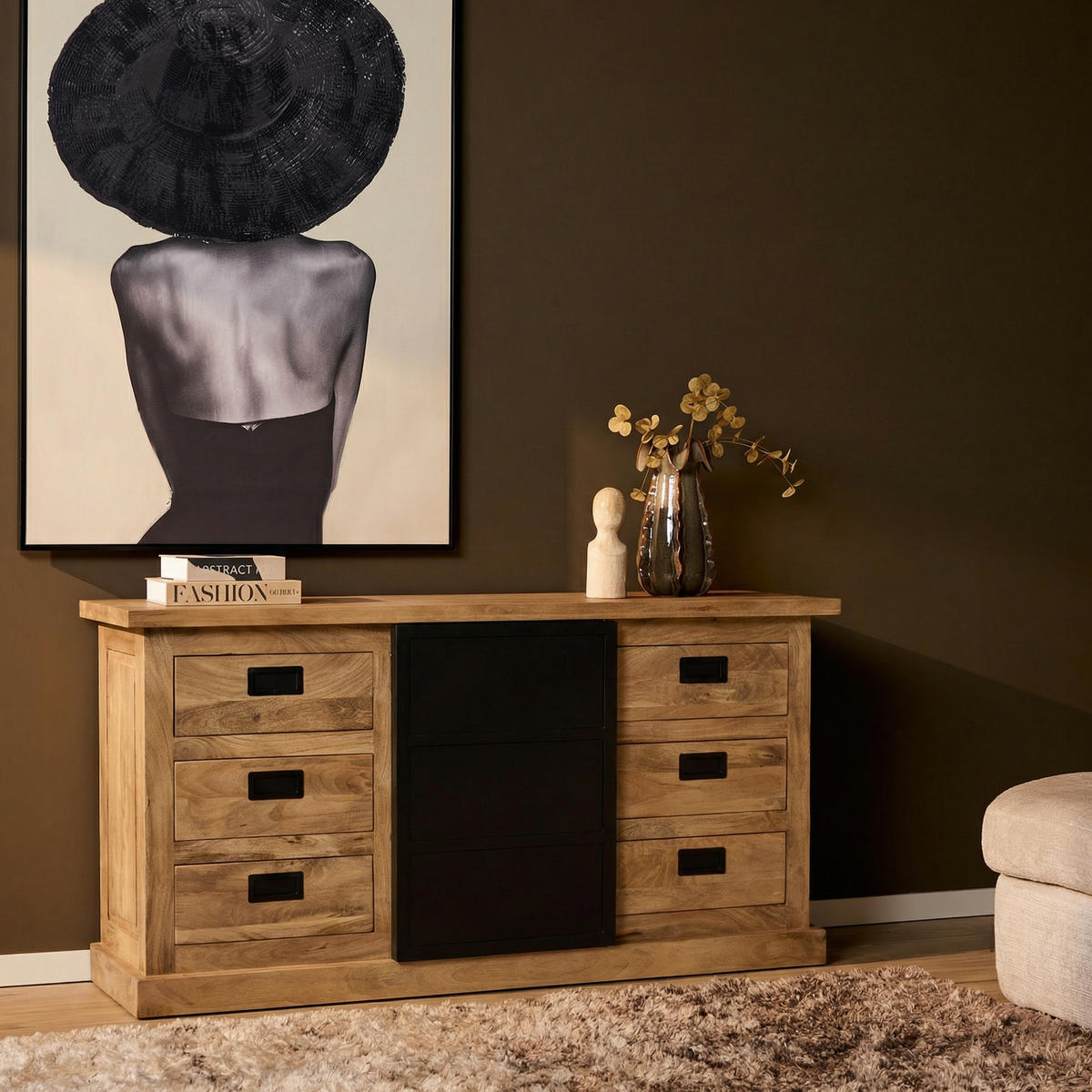 SIDEBOARD Noa Braun 45/160/90 cm - Braun, Holz (160/90/45cm) - Starfurn