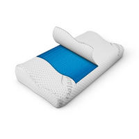 NACKENSTÜTZKISSEN mit Geleinlage Memory Foam ( 60x30x10cm ) Viscoelastisches Nackenkissen - Silver Protect Bezug "antimikrobiell" abnehmbar - Öko-Tex - Weiß, Textil (30/60cm) - Bestlivings