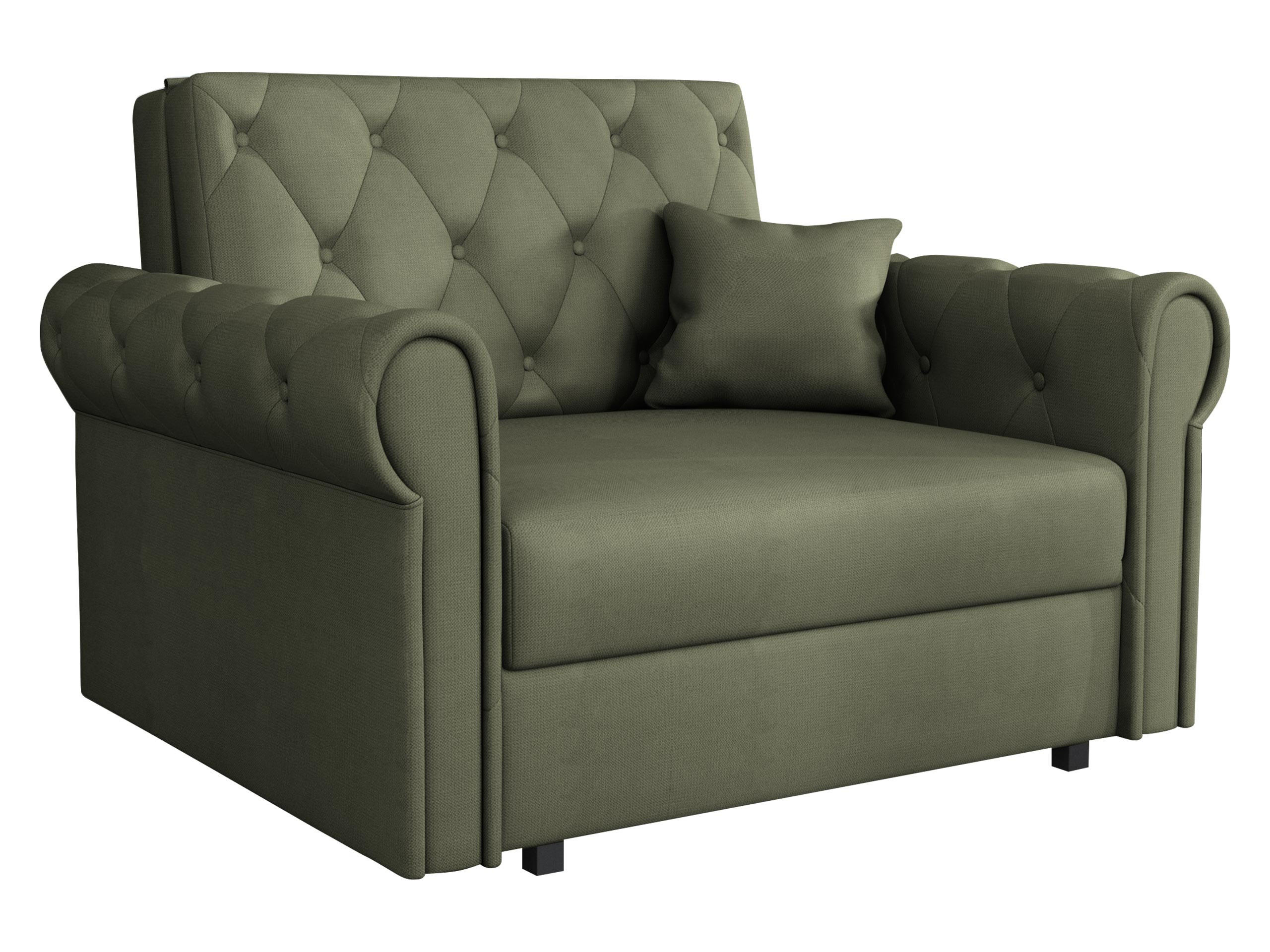 SCHLAFSOFA Viva Roma I - Dunkelgrün/Schwarz, Holz/Textil (116/85/98cm) - MIRJAN24