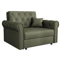 SCHLAFSOFA Viva Roma I - Dunkelgrün/Schwarz, Holz/Textil (116/85/98cm) - MIRJAN24