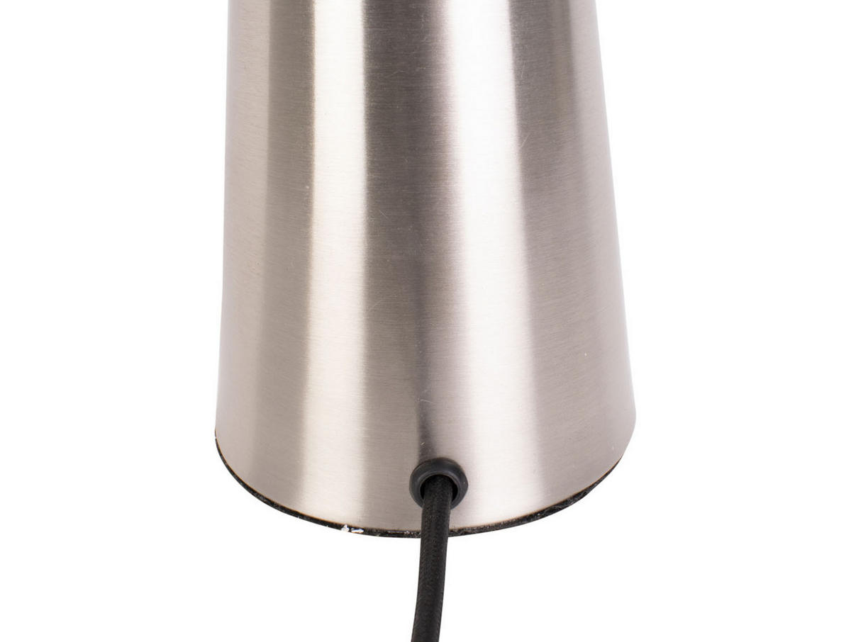 TISCHLAMPE Sublime Geborsteld staal 11/11/51 cm - Silberfarben, Metall (11/11/51cm) - Leitmotiv