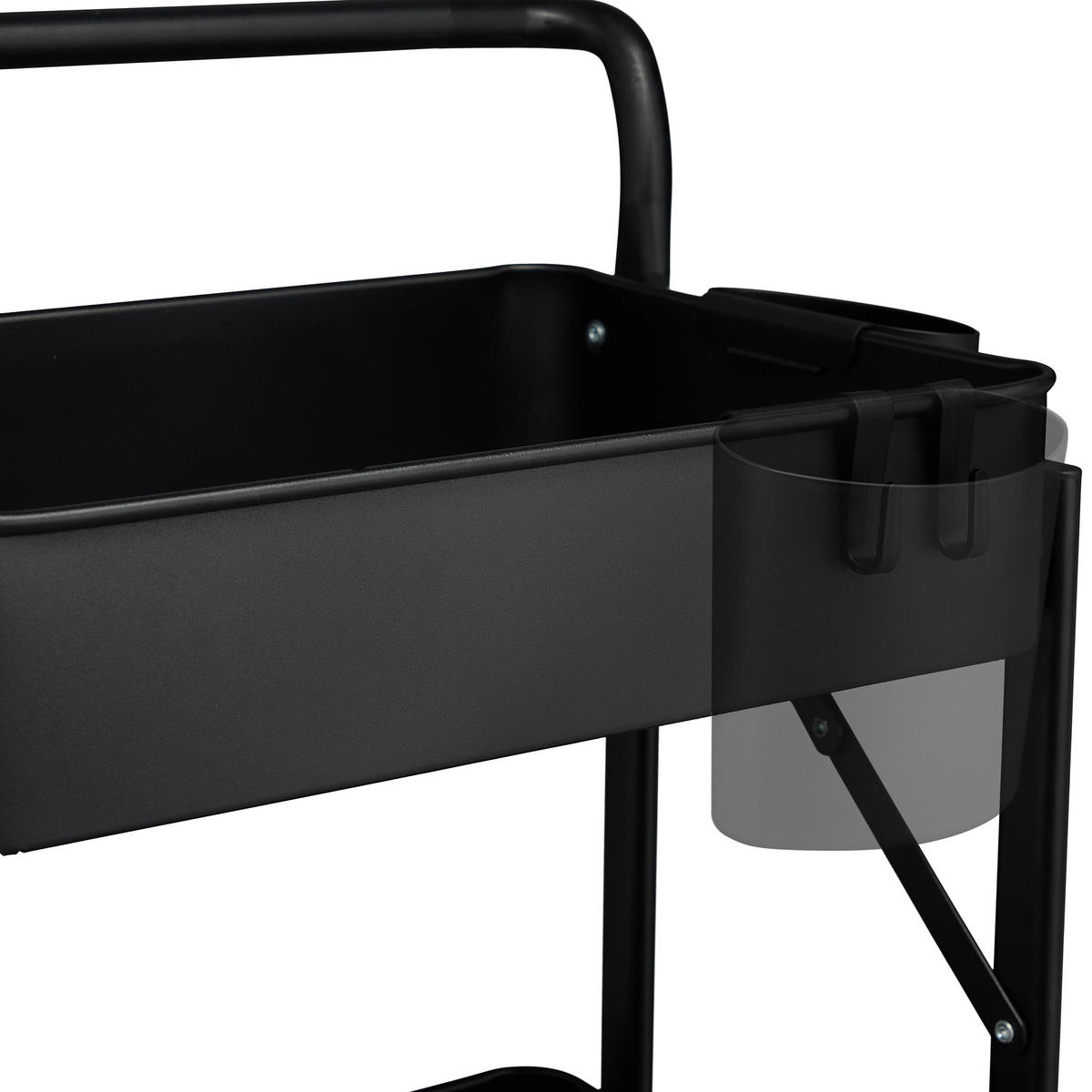 ROLLWAGEN - Schwarz, Kunststoff/Metall (44.5/89/29cm) - Relaxdays