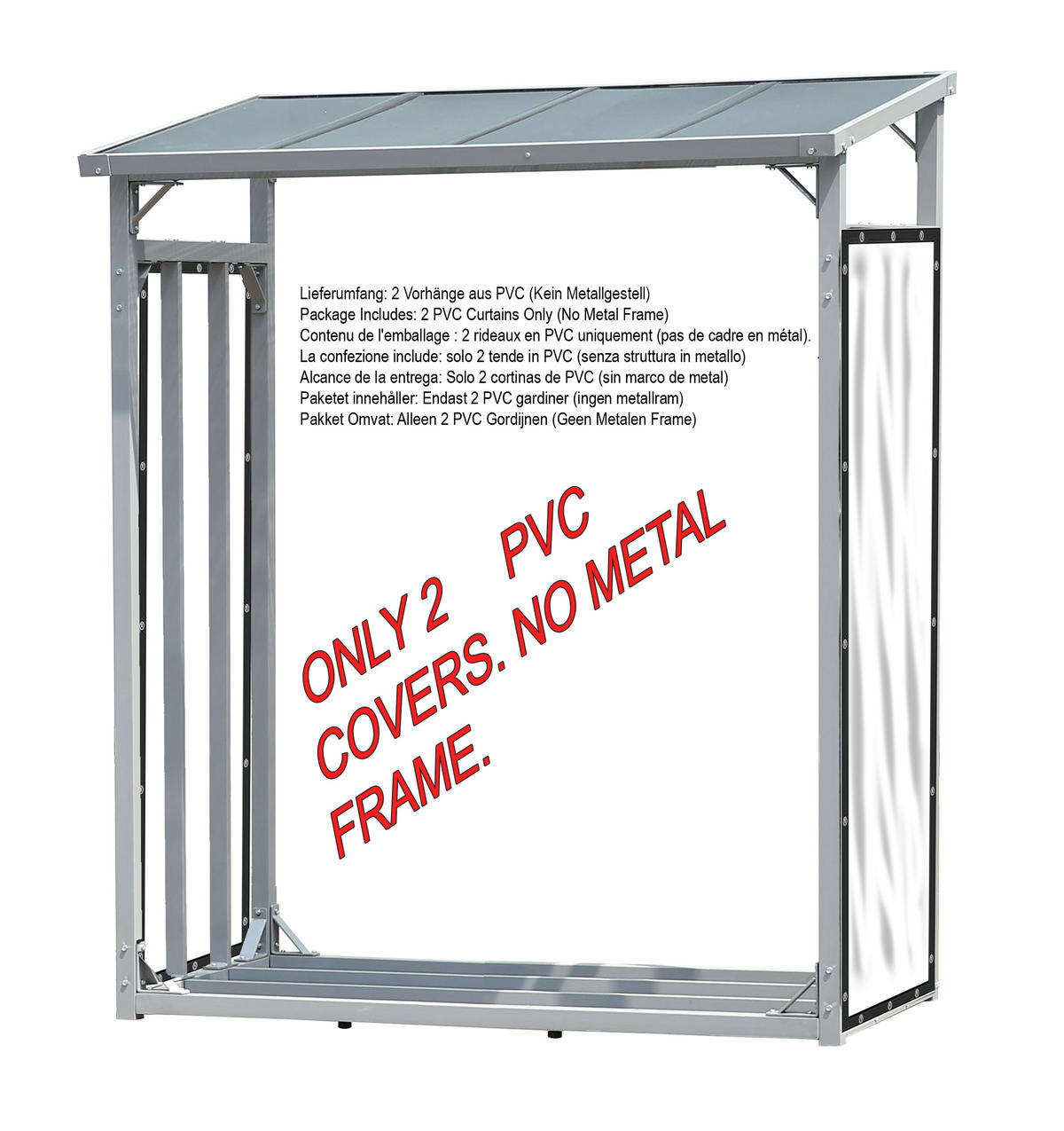 WETTERSCHUTZ Seitlich für Kaminholzregal 70/185 cm Transparent - Transparent, Kunststoff (70/185/1cm) - QUICK STAR