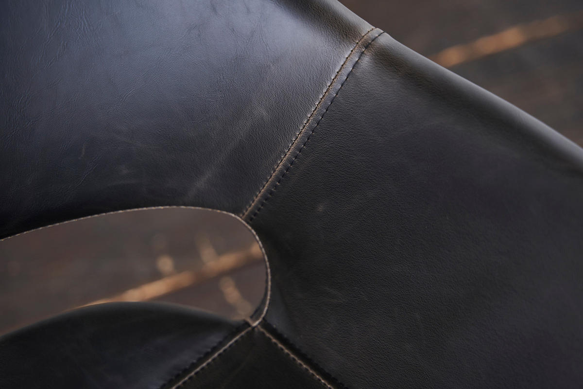 DREHSTUHL ZAJA Schwarz Kunstleder - Schwarz, Leder (57/85/59cm) - KAWOLA