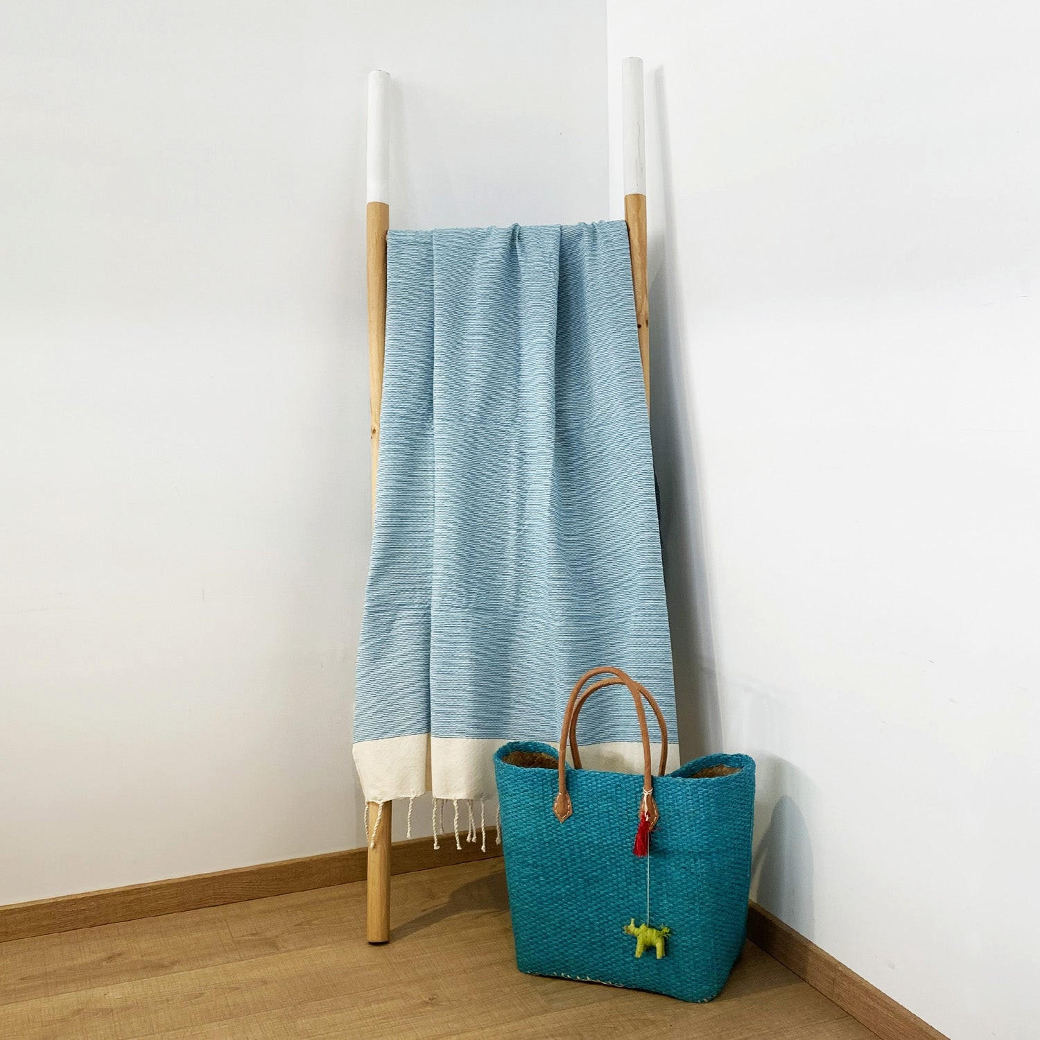 HAMMAMTUCH Traditionelle Athena 100x200 190g/m² blau - Blau, Textil (100/200cm) - LE COMPTOIR DE LA PLAGE