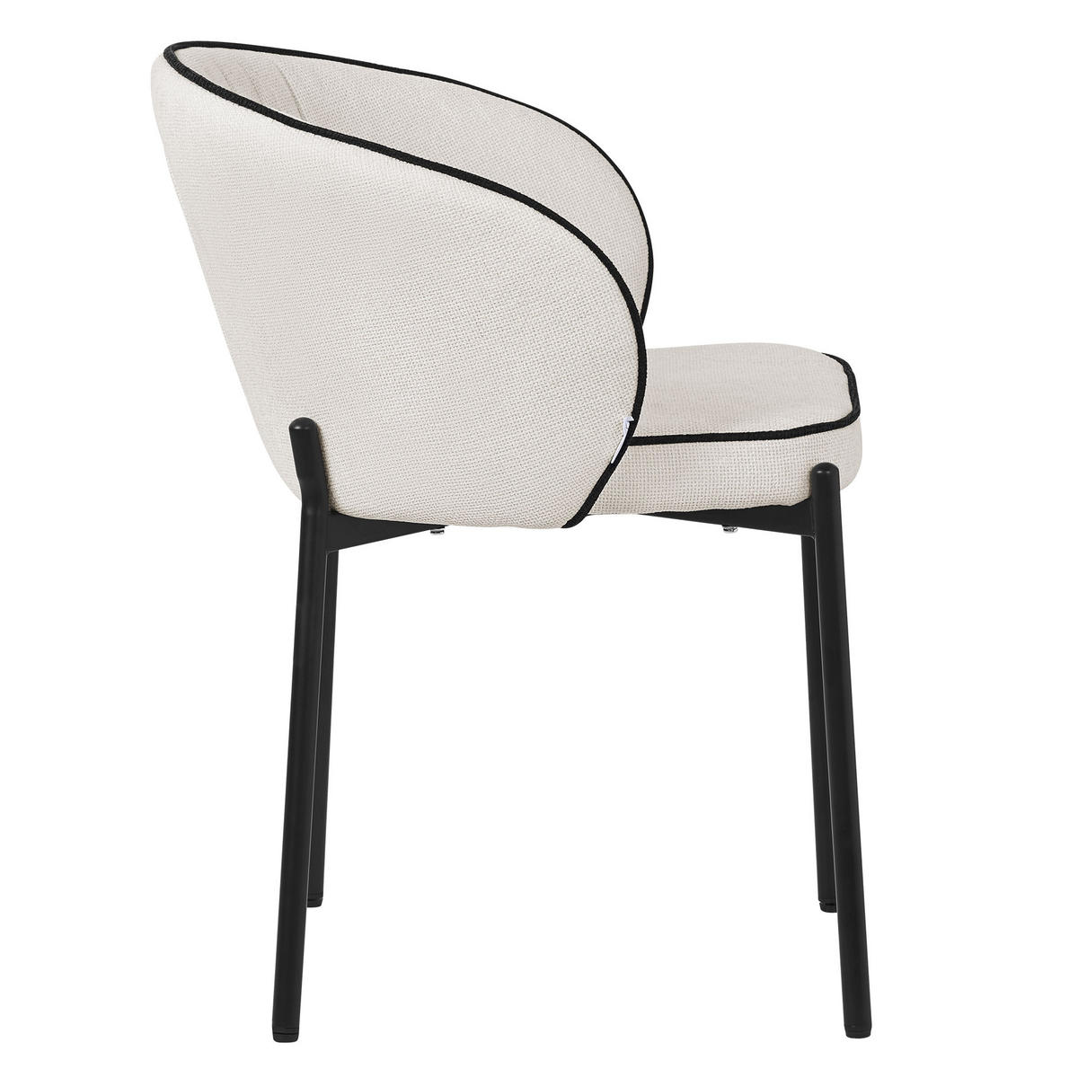 ESSZIMMERSTÜHLE 6er Set Beige - Beige/Schwarz, Textil/Metall (60/75/59cm) - ML-DESIGN