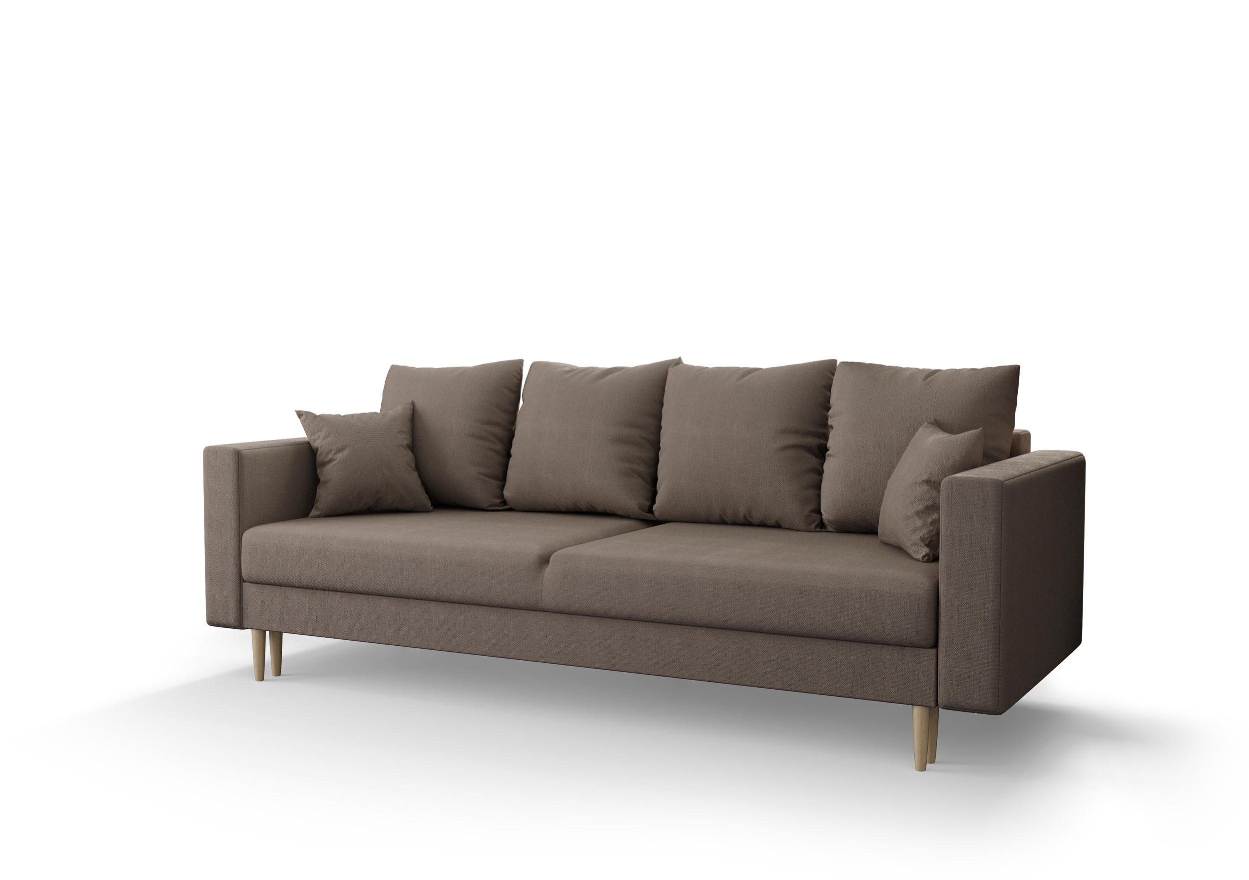 SOFA KRISTI mit Schlaffunktion COSMIC 03 Sofa mit Stauraum - Braun, Textil (90/87/230cm) - Bedante