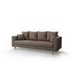 SOFA KRISTI mit Schlaffunktion COSMIC 03 Sofa mit Stauraum - Braun, Textil (90/87/230cm) - Bedante
