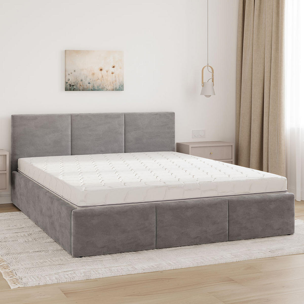 KOMFORTSCHAUMMATRATZE Nova 7-Zonen H3 mittelfest 160x200 cm 20cm hoch - Weiß, Textil (160/200cm) - Jana