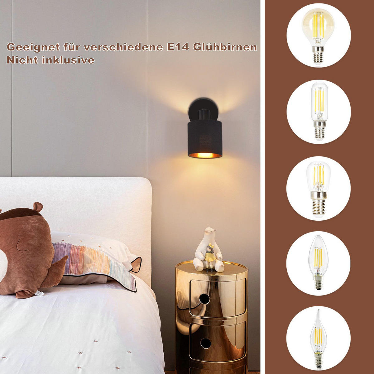 DECKENSTRAHLER 16/13/67.5cm Sand Nickel Farbe 1 Flamme - Silberfarben, Metall (16/13/67.5cm) - ZMH