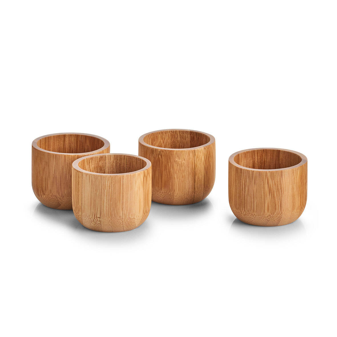 EIERBECHER Bambus, 4er-Set - Braun, Naturmaterialien (5.2/4/5.2cm)