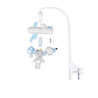 MUSIKMOBILE happy Elefant blau 360° Drehung, 35 Melodien, Plüschtiere, ab Geburt, Plüschfiguren - Blau, Kunststoff (38/61/22cm) - Chipolino