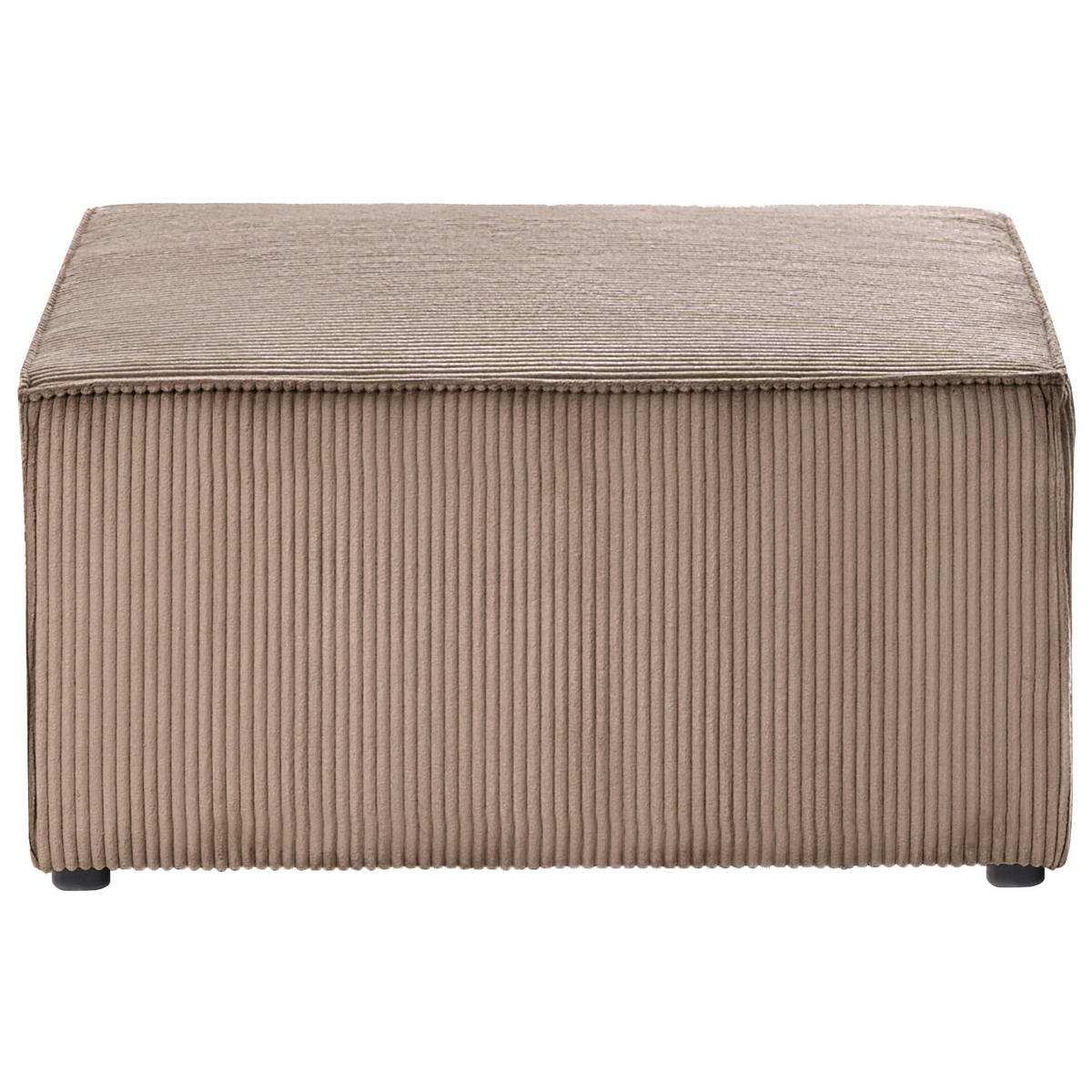 OTTOMANE Cord Sandbeige Lemvig - Sandfarben, Textil (83/41/83cm) - Beliani