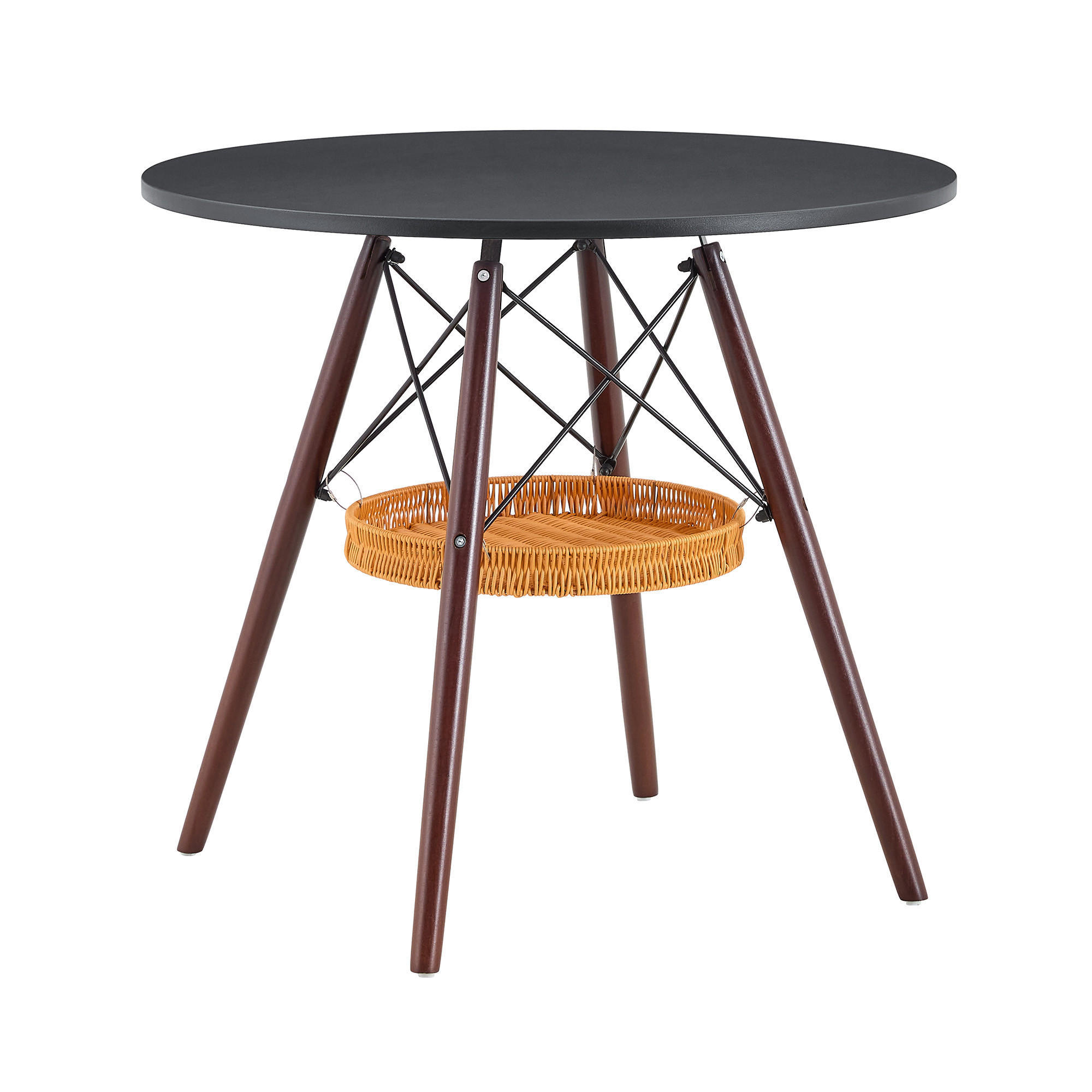 ESSTISCH Schwarz 80/80/71,5 cm - Walnussfarben, Holz (80/80/71.5cm) - PANGIVO