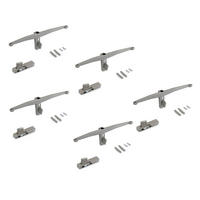 HOLZBÖDEN für die Struktur Zero, ohne Bretter, Zamak, Steingrau lackiert 5er-set - Grau, Kunststoff (4.1/12/20cm) - EMUCA