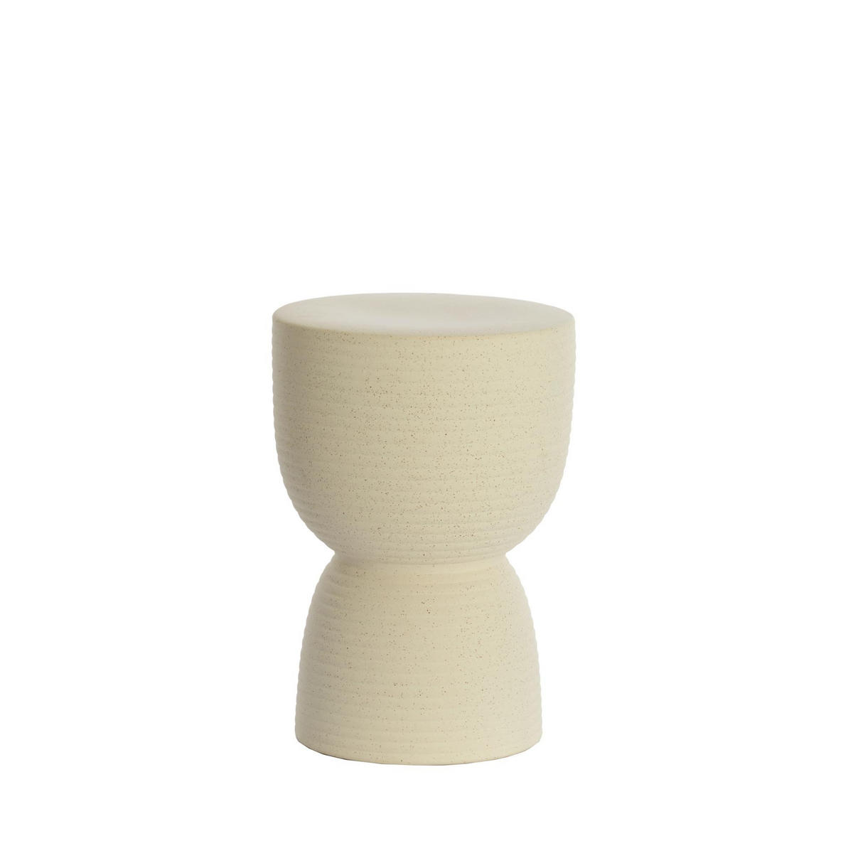 BEISTELLTISCH Finca Weiß 28.5/28.5/42 cm - Weiß, Keramik (28.5/28.5/42cm) - Light & Living