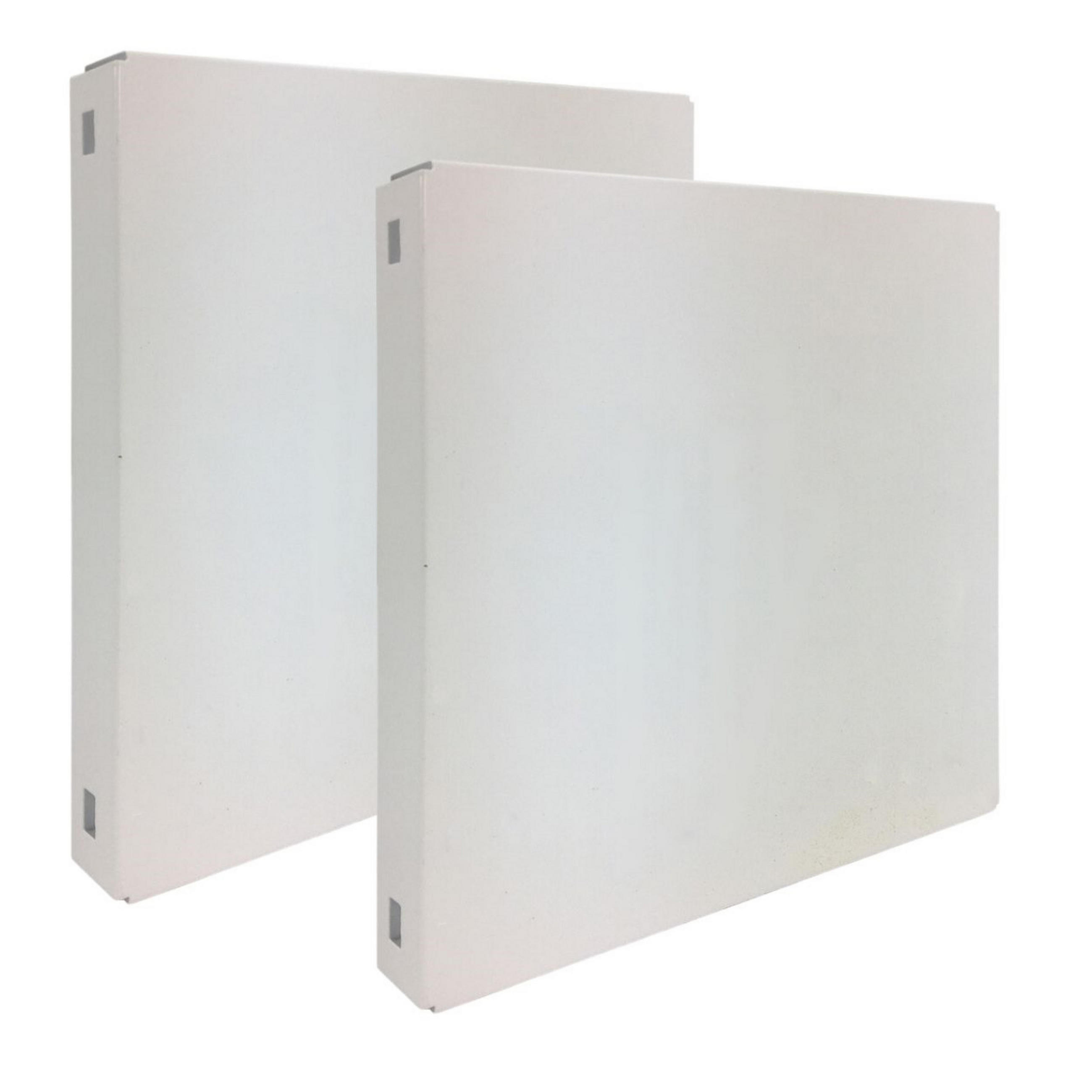 DOPPELPACK 2x Memoboard aus Stahl geschlossen | HxBxT 30x30x3,5cm | Weiß | Wandtafel Trägersystem - Weiß, Metall (30/30/3.5cm) - PROREGAL