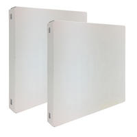 DOPPELPACK 2x Memoboard aus Stahl geschlossen | HxBxT 30x30x3,5cm | Weiß | Wandtafel Trägersystem - Weiß, Metall (30/30/3.5cm) - PROREGAL