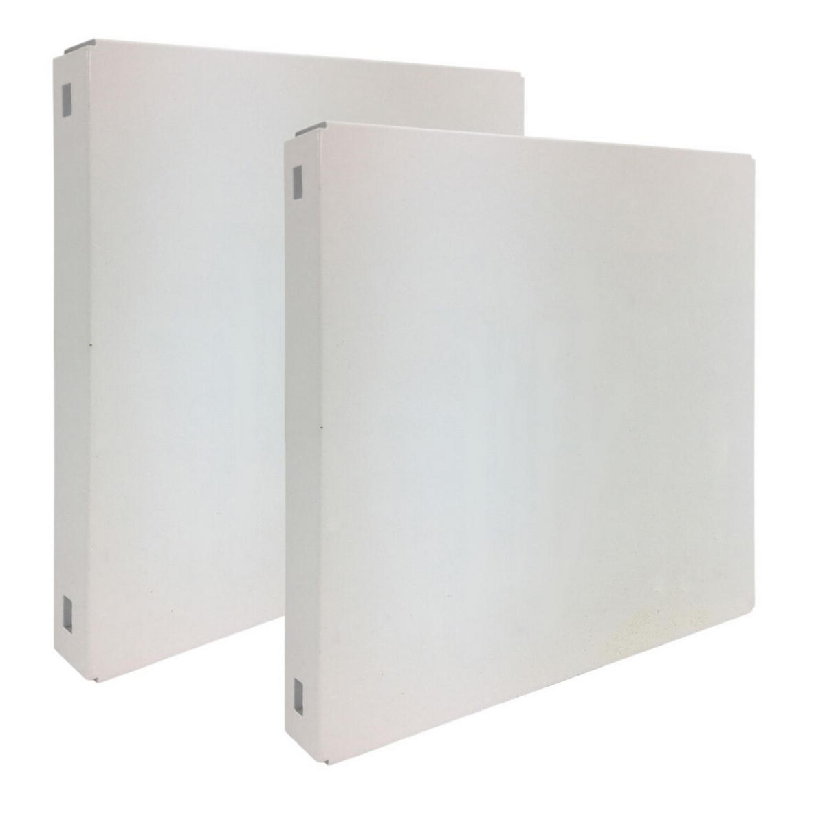 DOPPELPACK 2x Memoboard aus Stahl geschlossen | HxBxT 30x30x3,5cm | Weiß | Wandtafel Trägersystem - Weiß, Metall (30/30/3.5cm) - PROREGAL