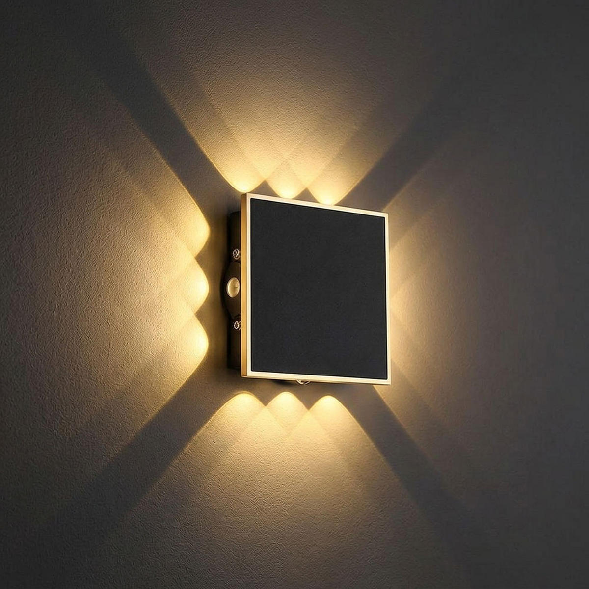 LED WANDLEUCHTE Metall Schwarz - Schwarz, Metall (20/20/20cm) - Globo Lighting