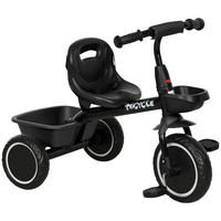 DREIRAD DE-18547 2 Körbe & Sicherheitsgurt Schwarz - Schwarz, Kunststoff (80/48/63cm) - ComfortXL