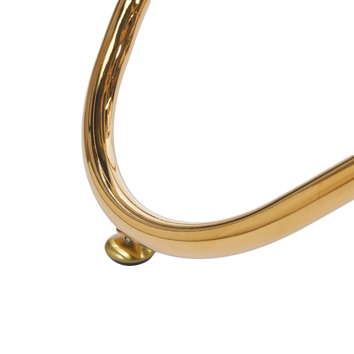 ESSTISCH gold aus Glas und Metall mit pflegeleichter Tischplatte - Goldfarben, Metall (80/80/75cm) - OKWISH