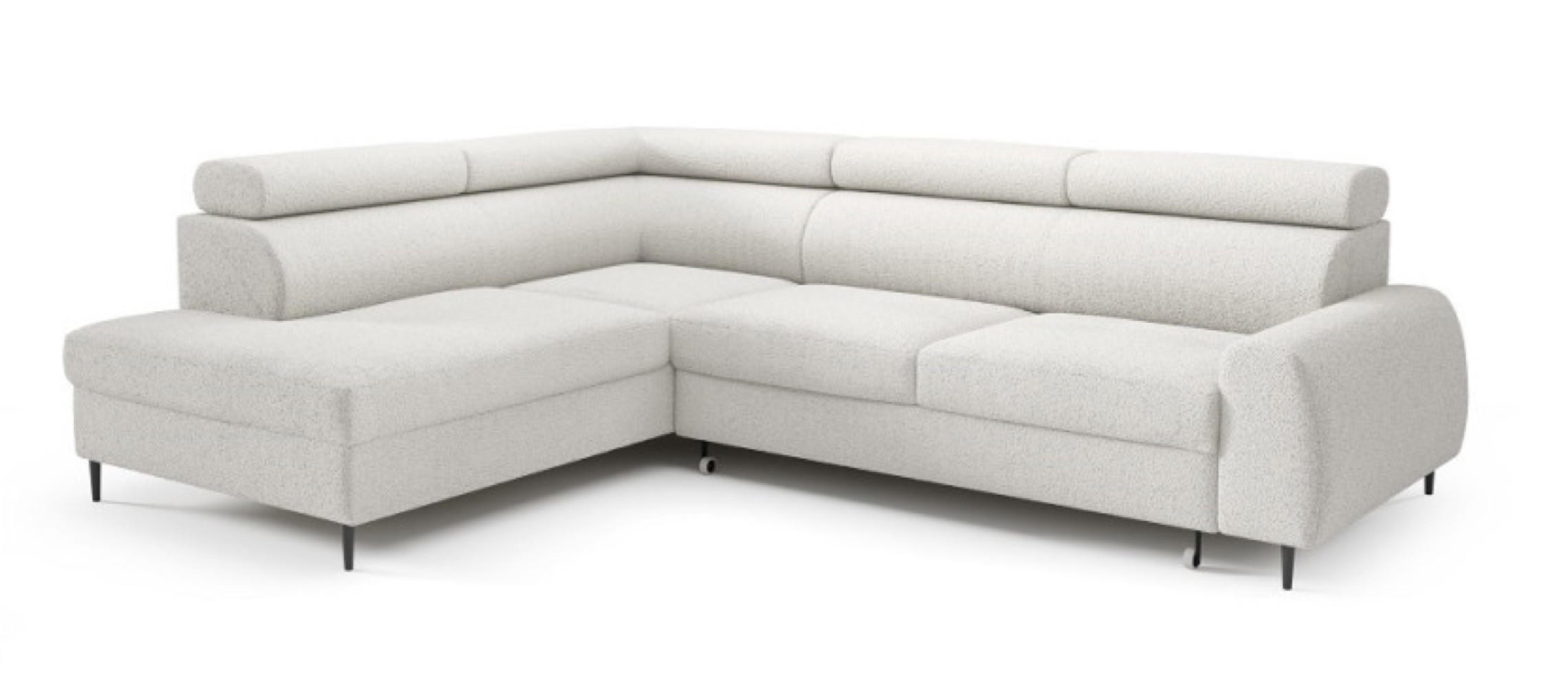 ECKSOFA Ecru RICO Mit Schlaffunktion Links - Ecru, Textil (274/203cm) - Sepro Meble