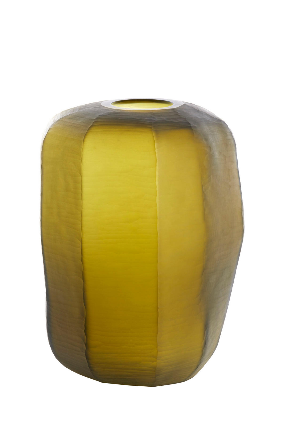 VASE Pacengo Gelb Ø33/42 cm - Gelb, Glas (33/42cm) - Light & Living