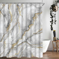 DUSCHVORHANG Marmoroptik 150 x 200 cm - Multicolor, Textil (150/200cm)