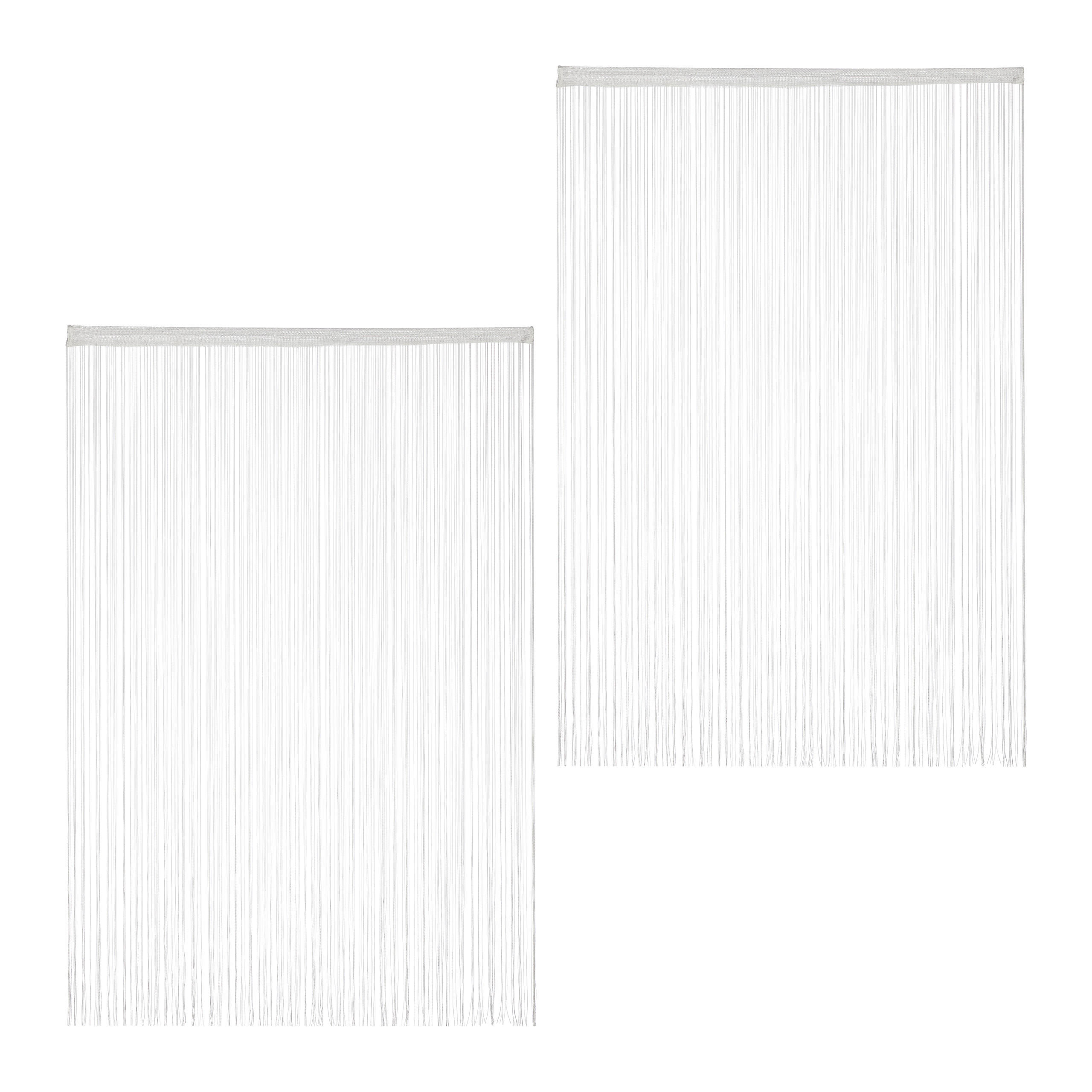 FADENVORHANG - Weiß, Textil (145/245/0.1cm) - Relaxdays