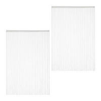FADENVORHANG - Weiß, Textil (145/245/0.1cm) - Relaxdays