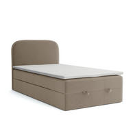 BOXBETT Hugo 100x200 Beige - Beige, Textil/Metall (100/200cm) - VLR BEDS