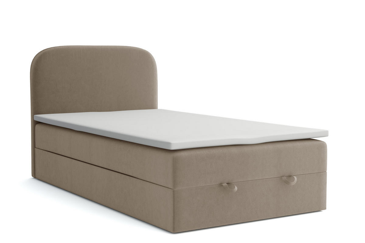 BOXBETT Hugo 100x200 Beige - Beige, Textil/Metall (100/200cm) - VLR BEDS