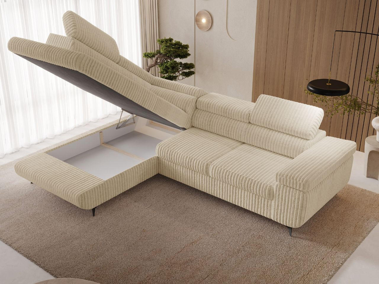 Graingold Ecksofa Beige 255x190 cm
