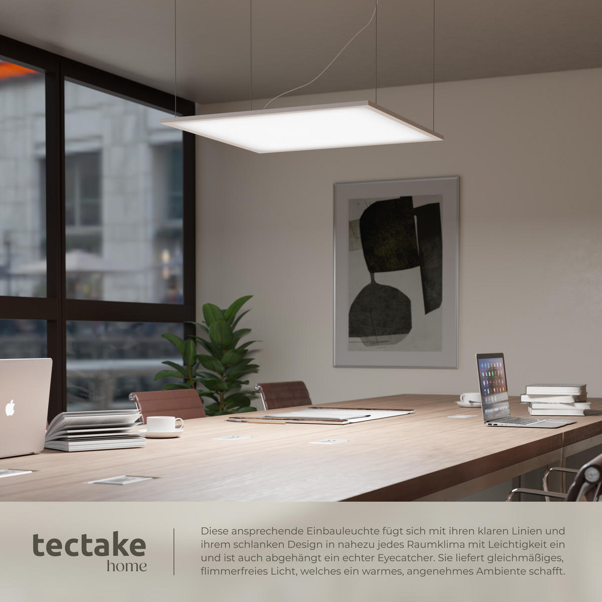 LED-PANEEL Lucerna,vielseitige Einsatzmöglichkeiten,weiß - Weiß, Textil (62/62/3.4cm) - tectake