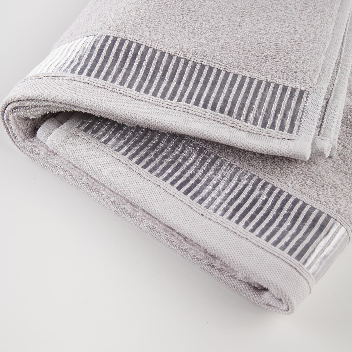 BADETUCH Alicanty - Hellgrau, Textil (70/130cm) - home&you