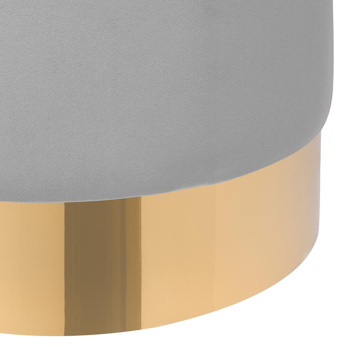 POUF Sophia 39/39/40 cm - Grau, Textil (39/40/39cm) - Beliani