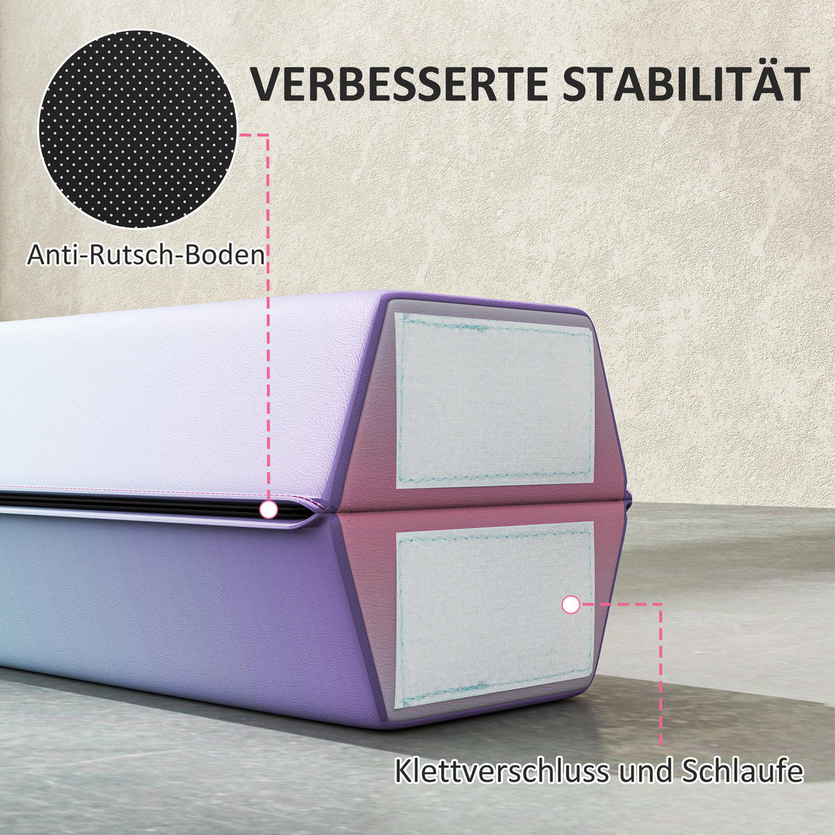 SCHWEBEBALKEN Karina Mehrfarbig faltbar 236 cm - Multicolor, Kunststoff (236/15/6.5cm) - Jamb