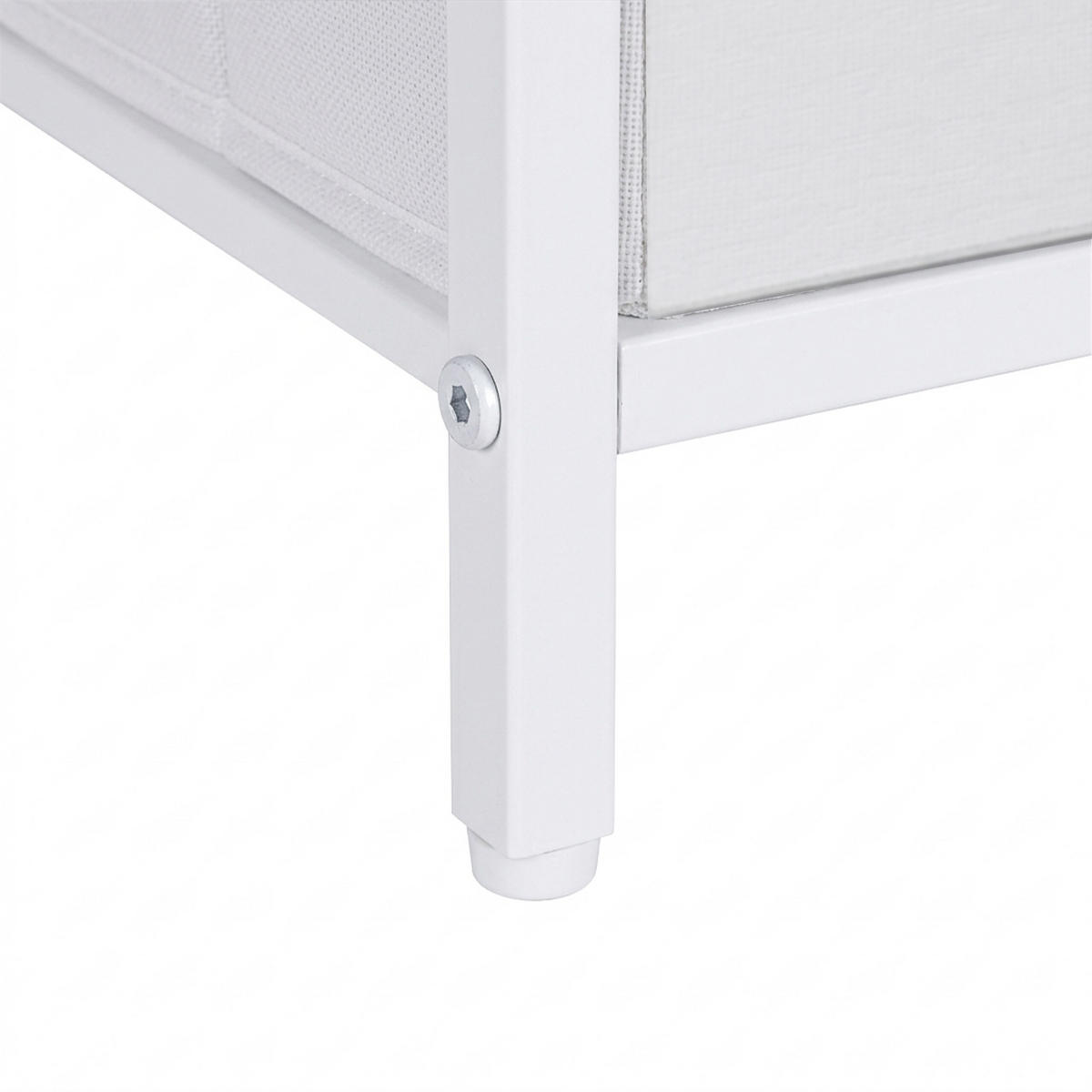 PRÍRUČNÝ stolík - biela, kov/kompozitné drevo (30/40/60cm) - Relaxdays