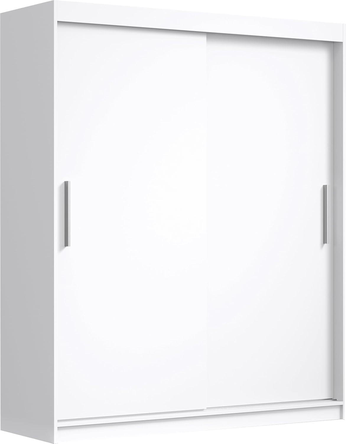 SCHIEBETÜRENSCHRANK 180 Weiß 180x59x215,5 cm - Weiß, Holzwerkstoff (180/215.5/59cm) - Mobelsta