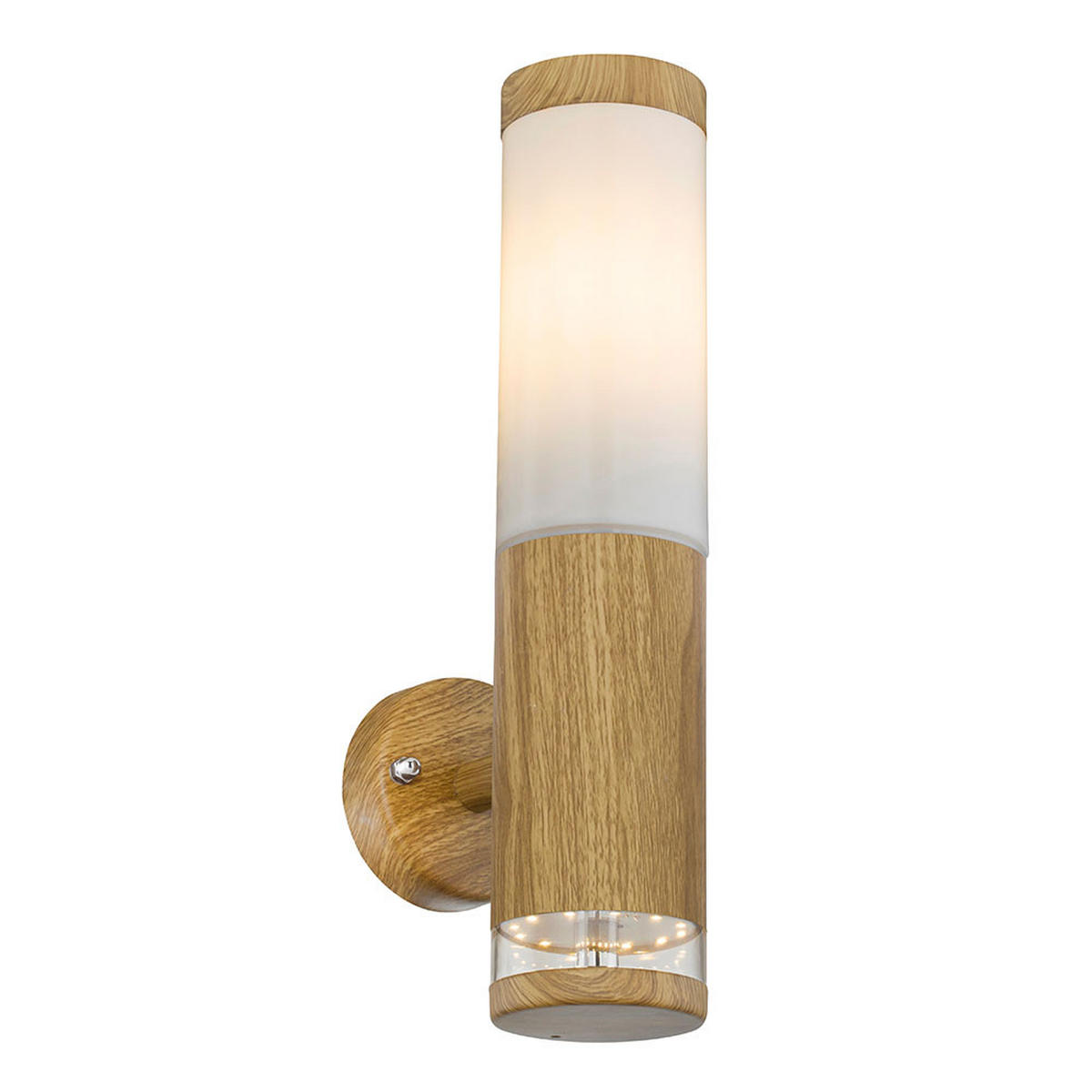 LED AUSSEN-WANDLEUCHTE Edelstahl Braun - Braun, Metall (8.5/35/14.2cm) - Globo Lighting