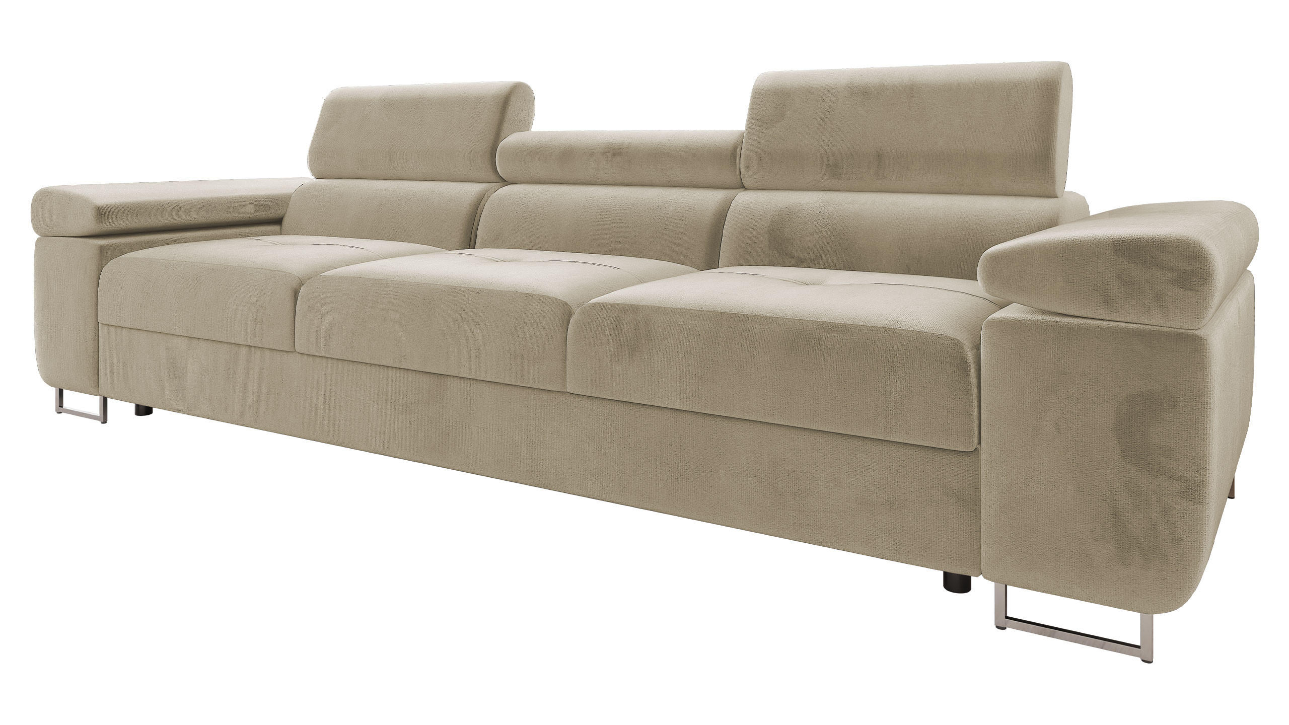 SOFA Torezio 3 - Beige, Holz/Textil (263/90/102cm) - MIRJAN24