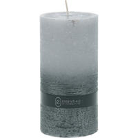 KERZE Dip Dye 14 cm - Grau, Paraffin (7/14/7cm) - Home Styling Collection