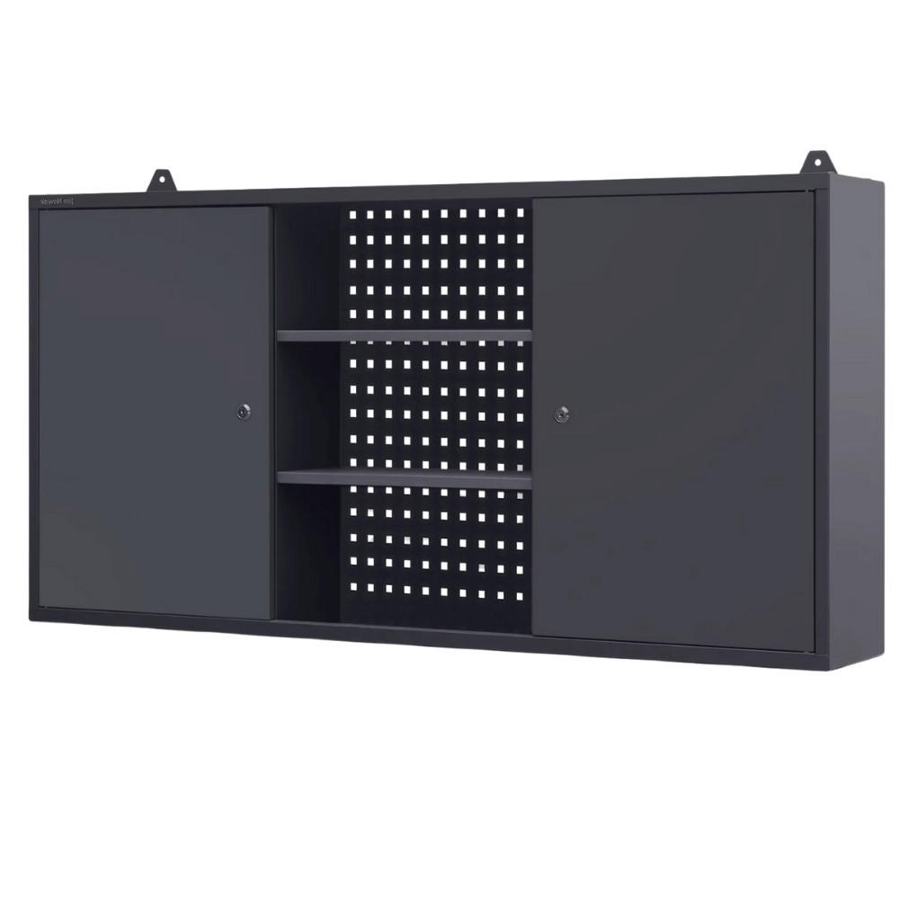 HÄNGESCHRANK Werkstatt abschließbar OLIS 60x120x20cm Anthrazit - Anthrazit, Metall (120/60/20cm) - DELUKE