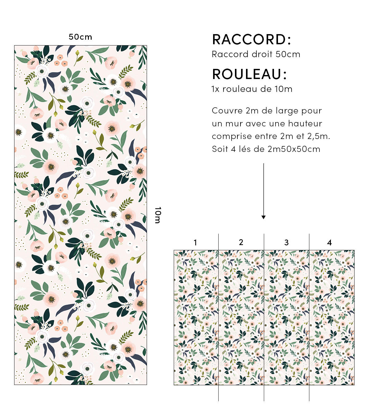 VLIESTAPETE Wonderland 50 cm x 10 m rosa Hintergrund - Pink/Multicolor, Papier (50/1000cm) - Lilipinso