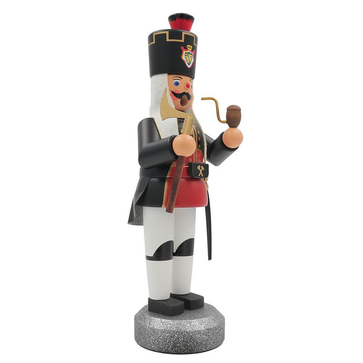 RÄUCHERMANN Bergmann Knappschaftsältester 22 cm - Schwarz, Holz (10/22/10cm)