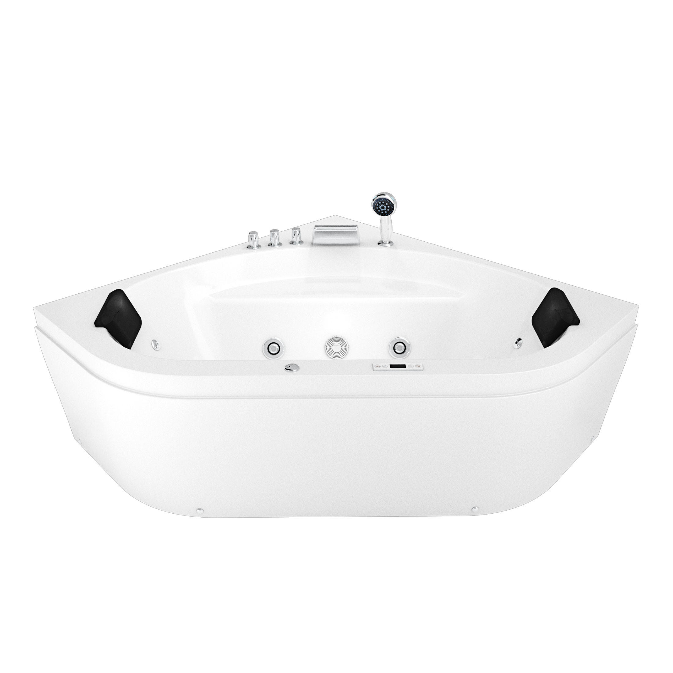 WHIRLPOOL Pool Badewanne Eckwanne W20H-TH 140x140cm - Weiß, Glas/Kunststoff (140/55/140cm) - AcquaVapore by Sandra Jentho